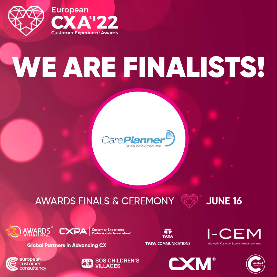 We're European Customer Experience Finalists! CarePlanner